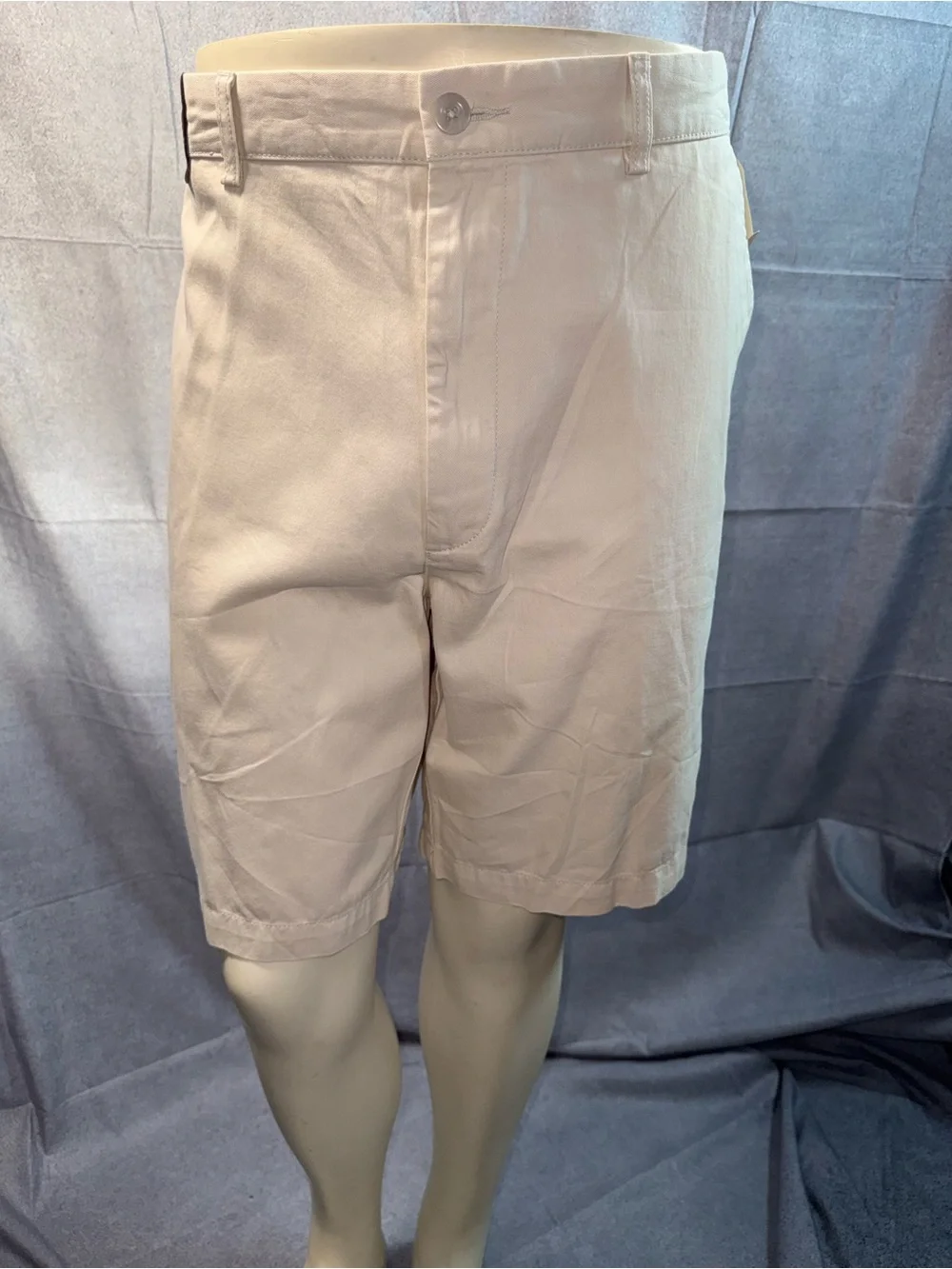 1882-Roundtree & Yorke Black Flat-Front Pleated Shorts